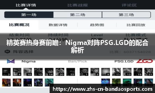 精英赛热身赛前瞻：Nigma对阵PSG.LGD的配合解析